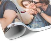 Papier Cadeau Personalized Couple Photo (Coin rond)