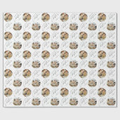 Papier Cadeau Personalized Cute Elegant Family Photo Christmas (Plat)