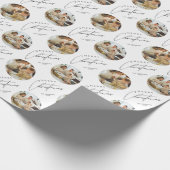 Papier Cadeau Personalized Cute Elegant Family Photo Christmas (Coin)