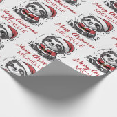 Papier Cadeau Personalized Cute Sloth Santa Hat Holiday (Coin)