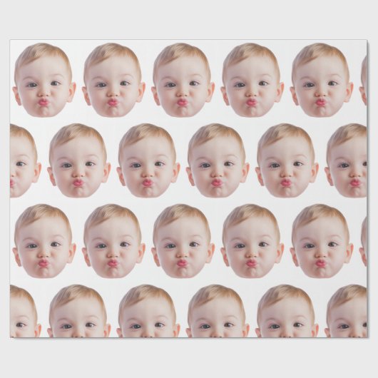 Papier Cadeau Personalized Face Print Custom Photo Gift (Plat)