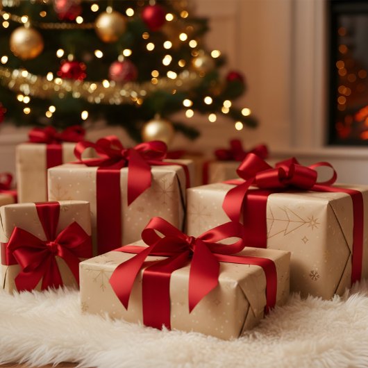 Papier Cadeau “Personalized Family Christmas Photo Wrapping Pape