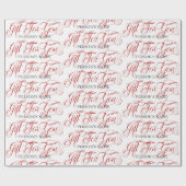 Papier Cadeau Personalized Gift For You Retro Typography Pattern (Plat)