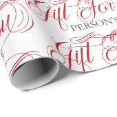 Papier Cadeau Personalized Gift For You Retro Typography Pattern (Coin rond)