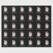 Papier Cadeau Personalized Golf Ball Santa Hat Christmas Lights (Plat)