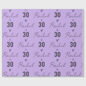 Papier Cadeau Personalized Name 10th 15th 20th 30 Birthday Gift (Plat)