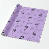 Papier Cadeau Personalized Name 10th 15th 20th 30 Birthday Gift (Déroulé)
