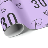 Papier Cadeau Personalized Name 10th 15th 20th 30 Birthday Gift (Coin rond)