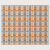 Papier Cadeau Personalized Orange Class of 2026 Graduation (Plat)