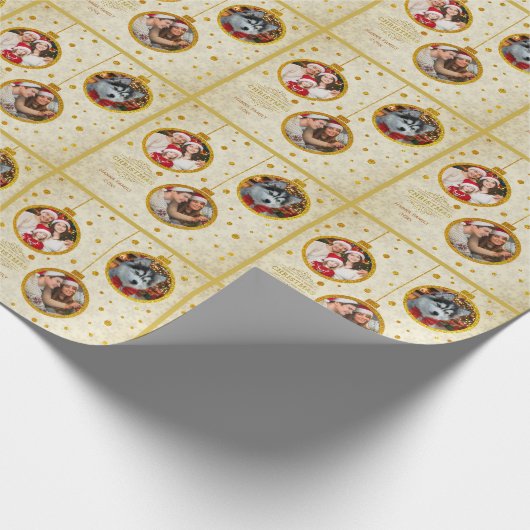 Papier Cadeau Personalized Photo - Custom Family Holiday (Coin)