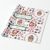 Papier Cadeau Personalized Santa's Workshop Christmas Gift Wrap (Déroulé)