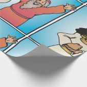 Papier Cadeau Personnages bibliques de la reine et du prophète f