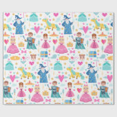 Papier Cadeau Personnages de Contes de Fées (Plat)