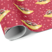 papier cadeau personnalisable de Noël (Coin rond)