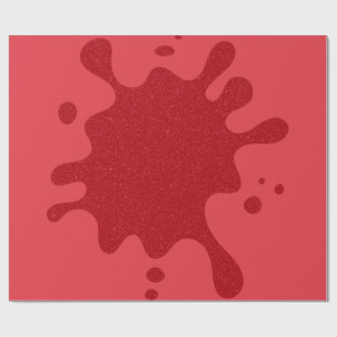 Papier cadeau personnalisable éclaboussé de rouge 