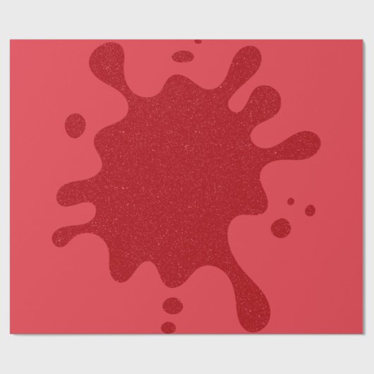 Papier cadeau personnalisable éclaboussé de rouge (Plat)