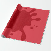 Papier cadeau personnalisable éclaboussé de rouge (Déroulé)