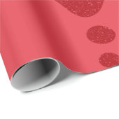 Papier cadeau personnalisable éclaboussé de rouge (Coin rond)