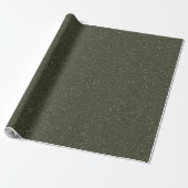 Papier cadeau personnalisable vert mousse tacheté (Déroulé)