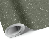 Papier cadeau personnalisable vert mousse tacheté (Coin rond)
