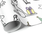 Papier Cadeau Personnalisation de la coloration des animaux aust (Coin rond)