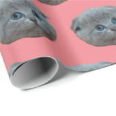 Papier Cadeau Personnalisation de la photo d'un animal de compag (Coin rond)