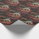 Papier Cadeau personnalisation du lézard gris (Coin)