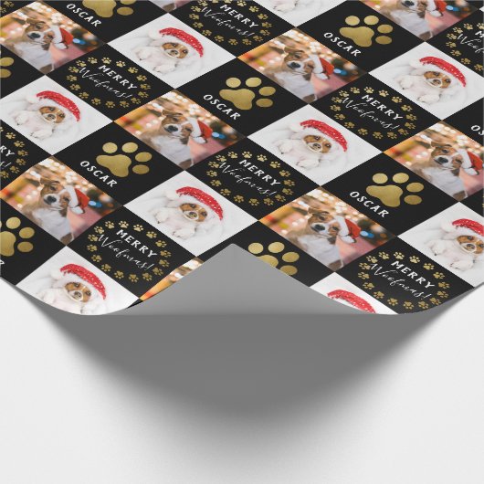 Papier Cadeau Personnalisé 2 Photo Pet Chien Chien Chien Chien C (Coin)