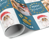 Papier Cadeau Personnalisé 2 Photo Pot Chien Chien Chien Chien P (Coin rond)