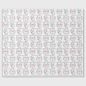 Papier Cadeau Personnalisé à partir de Père Noël Lapland Reindee (Plat)