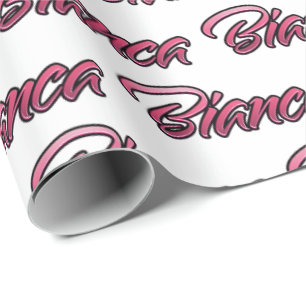 Papier cadeau personnalisé Bianca faded pink
