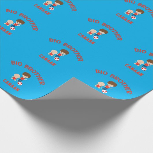 Papier Cadeau Personnalisé Big Brother w Baby Brother Motif (Coin)