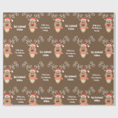 Papier Cadeau Personnalisé & Cute Reindeer (Plat)