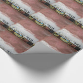 Papier Cadeau personnalisé de luxe rose et blanc (Coin)