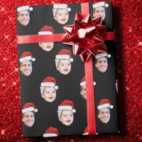 Personnalisé Deux Photos Famille Père Noël Visage