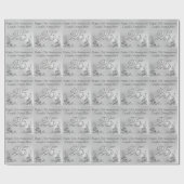 Papier cadeau personnalisé du 25e anniversaire (Plat)