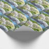 Papier cadeau personnalisé Fleurs d'hortensia (Coin)