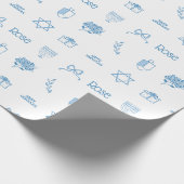 Papier Cadeau Personnalisé Hanoukka Preppy Sweet (Coin)