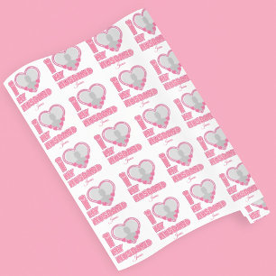 Papier Cadeau Personnalisé I Love My Husband - Ajouter Photo & N
