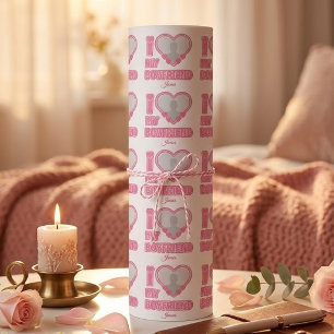 Papier Cadeau Personnalisé J'aime mon petit ami – Ajouter une ph