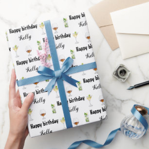 Papier cadeau personnalisé Joyeux Anniversaire