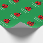 Papier Cadeau Personnalisé mignon enfants en coccinelle Noël (Coin)