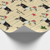 Papier Cadeau Personnalisé Noël Rustique Alpine Dairy Chèvre (Coin)