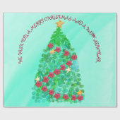 PAPIER CADEAU PERSONNALISÉ NOUS VOUS SOUHAITONS UN JOLI NOËL (Plat)