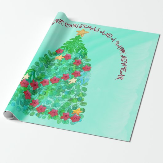 PAPIER CADEAU PERSONNALISÉ NOUS VOUS SOUHAITONS UN JOLI NOËL (Déroulé)