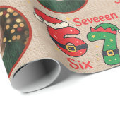 Papier cadeau personnalisé pour Noël 6-7 Tendance (Coin rond)
