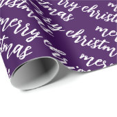 Papier Cadeau Personnalisé Simple élégant moderne Joyeux Noël (Coin rond)