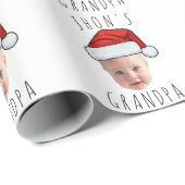 Papier Cadeau Personnalisé Visage bébé Père Noël Chapeau Photo d (Coin rond)