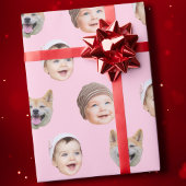 Papier Cadeau Personnalisé Visage bébé, Personnalisé Famille 3 P