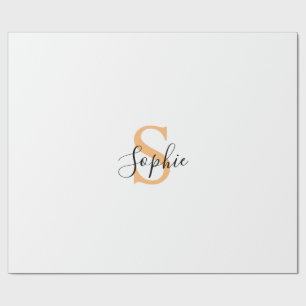 Papier Cadeau Personnalisé Votre Nom, Nom personnalisé, Cadeau d